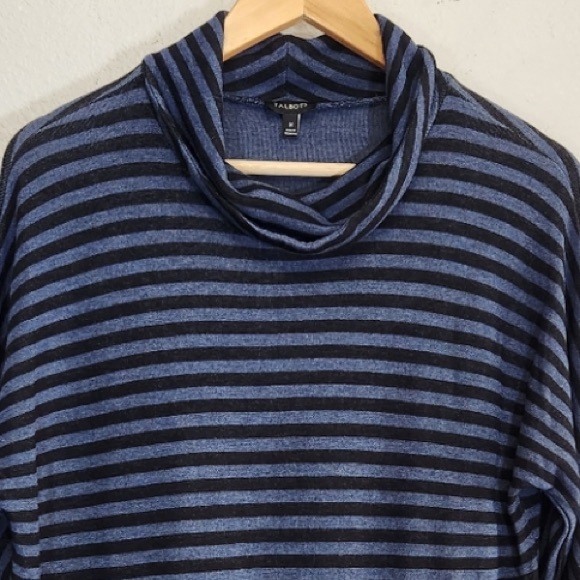 TALBOTS STRIPED COWL NECK TUNIC - Picture 2 of 10